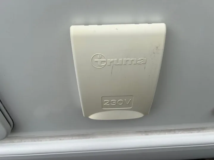 Caravan electrical socket before replacement